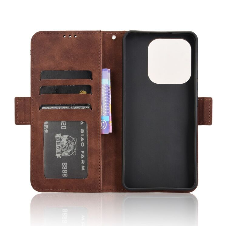 Чехол Deexe Wallet Stand для Xiaomi Redmi Note 14 4G - Brown: фото 2 из 7