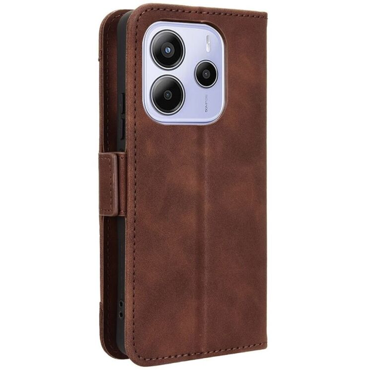 Чехол Deexe Wallet Stand для Xiaomi Redmi Note 14 4G - Brown: фото 7 из 7