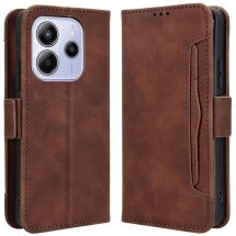 Чехол Deexe Wallet Stand для Xiaomi Redmi Note 14 4G - Brown: фото 1 из 7