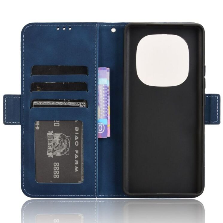 Чехол Deexe Wallet Stand для Xiaomi Redmi Note 14 Pro 5G / Note 14 Pro Plus / Poco X7 - Blue: фото 5 из 7