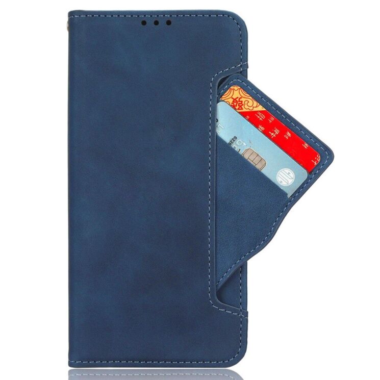 Чехол Deexe Wallet Stand для Xiaomi Redmi Note 14 Pro 5G / Note 14 Pro Plus / Poco X7 - Blue: фото 2 из 7