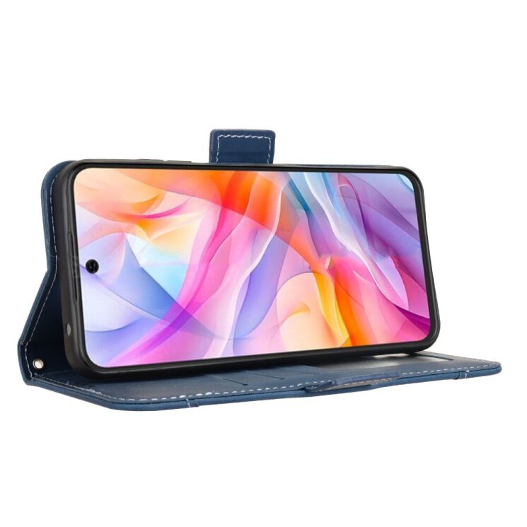 Чехол Deexe Wallet Stand для ZTE Nubia V70 Design - Blue: фото 4 из 7