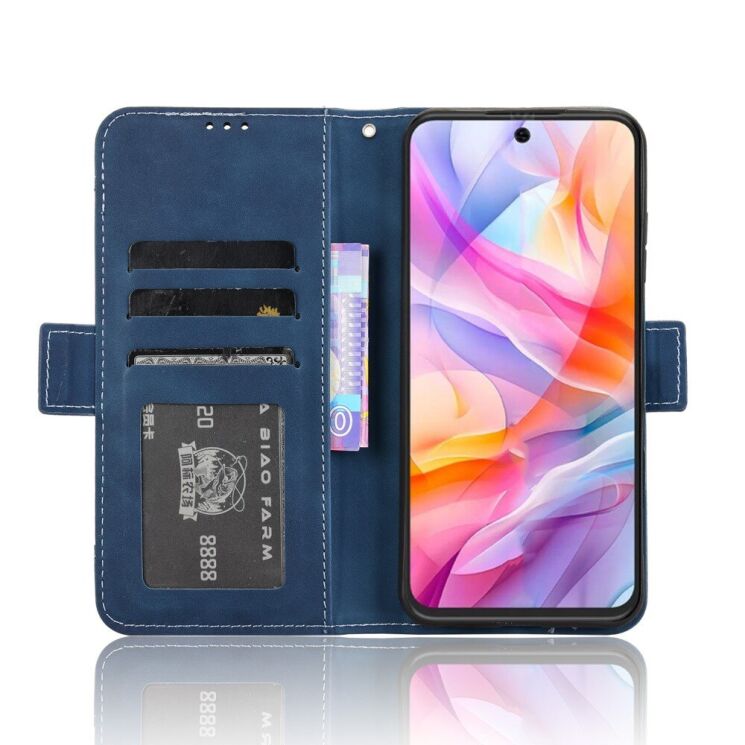 Чехол Deexe Wallet Stand для ZTE Nubia V70 Design - Blue: фото 3 из 7