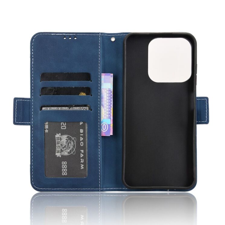 Чехол Deexe Wallet Stand для ZTE Nubia V70 Design - Blue: фото 5 из 7