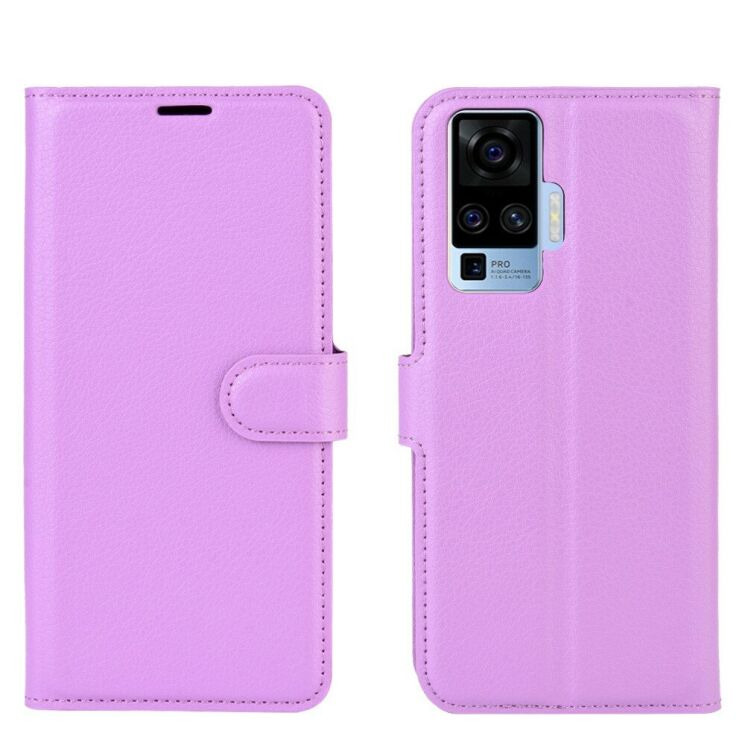 Класичний чохол-книжка Deexe Book Type для VIVO X50 Pro - Purple: фото 2 з 6
