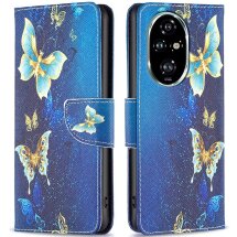 Чехол-книжка Deexe Color Wallet для Honor 200 Pro - Golden Butterflies: фото 1 из 6