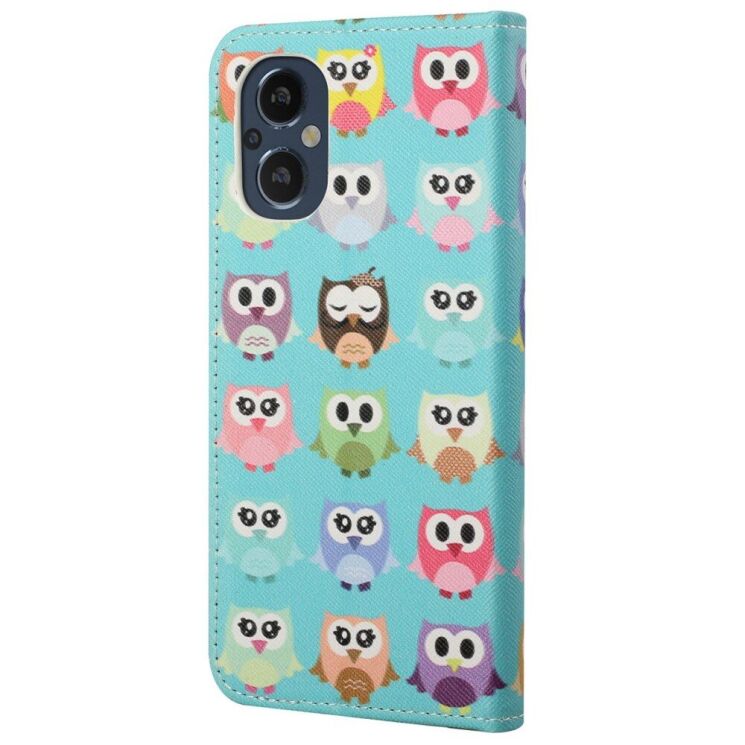 Чехол с рисунком Deexe Color Wallet для OnePlus Nord N20 - Cute Owls: фото 3 из 5
