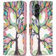Чехол-книжка Deexe Color Wallet для Samsung Galaxy A56 (A566) - Life Tree (372103D)