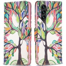 Чехол-книжка Deexe Color Wallet для Samsung Galaxy A56 (A566) - Life Tree: фото 1 из 7
