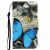 Чехол-книжка Deexe Color Wallet для Samsung Galaxy M11 (M115) - Blue Butterfly: фото 1 из 5