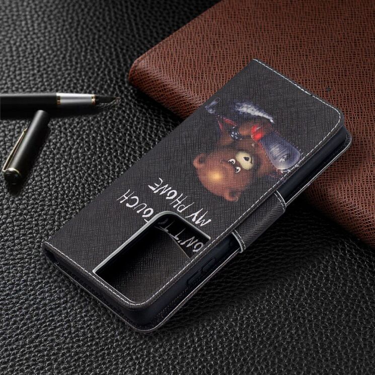 Чехол-книжка Deexe Color Wallet для Samsung Galaxy S21 Ultra (G998) - Bear: фото 6 из 9
