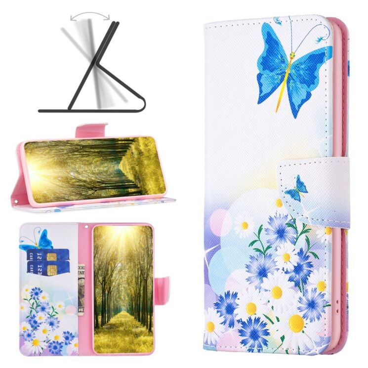 Чохол-книжка Deexe Color Wallet для Xiaomi Redmi Note 13 Pro 4G / Poco M6 Pro - Butterfly and Flowers: фото 4 з 6