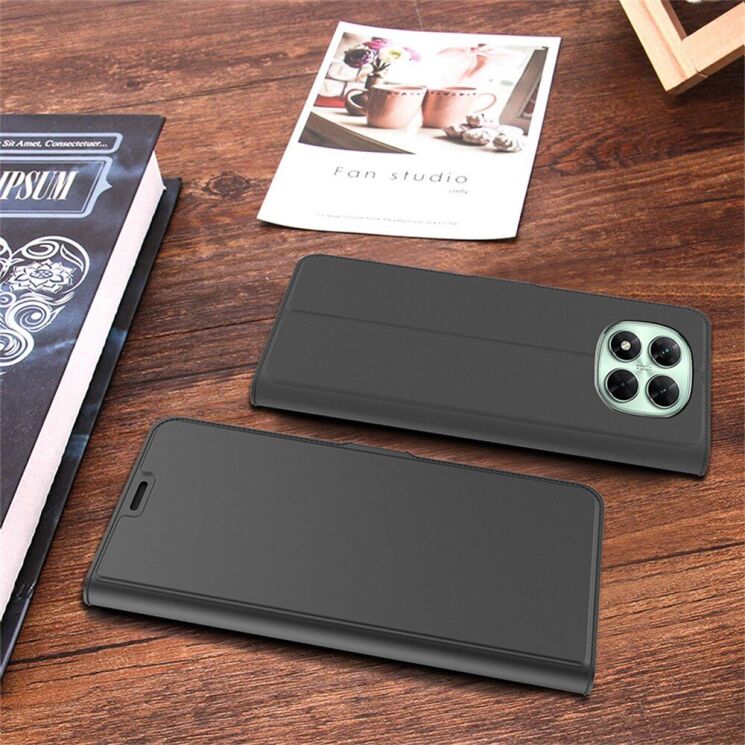Чехол-книжка Deexe Faro Wallet для Xiaomi Redmi Note 14 Pro 5G / Poco X7 - Black: фото 3 из 6