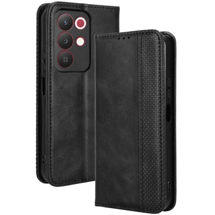 Чехол-книжка Deexe Retro Style для Realme C85 Pro - Black: фото 1 из 19