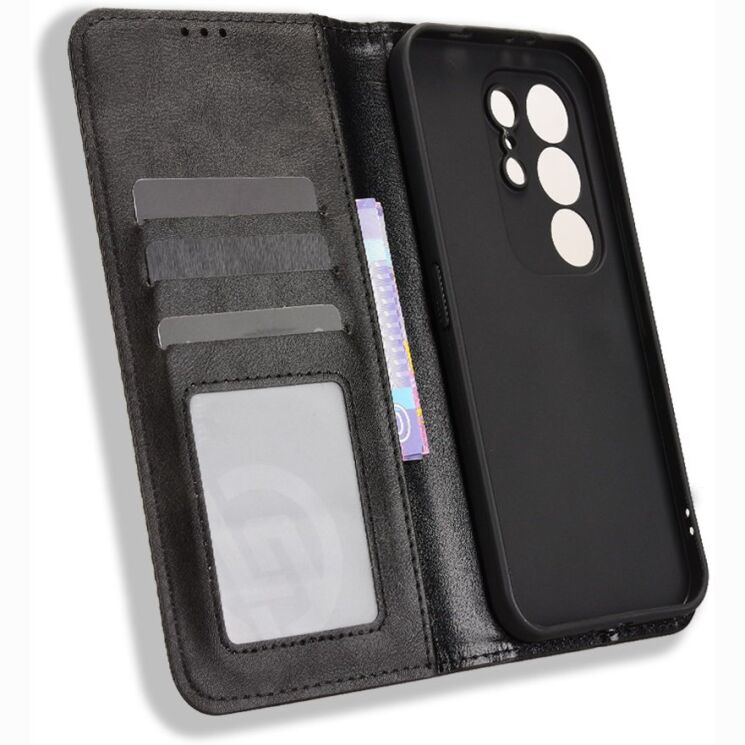Чохол-книжка Deexe Retro Style для TECNO Camon 50 - Black: фото 5 з 20