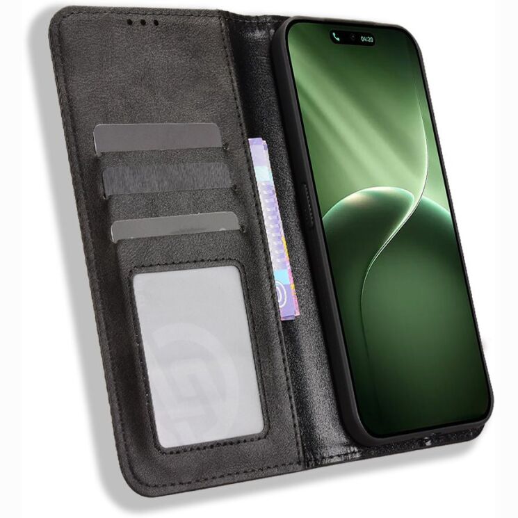 Чохол-книжка Deexe Retro Style для TECNO Camon 50 - Black: фото 6 з 20