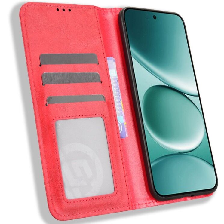 Чехол-книжка Deexe Retro Style для Xiaomi Redmi Note 15 Pro Plus / Poco M8 Pro 5G - Red: фото 6 из 19