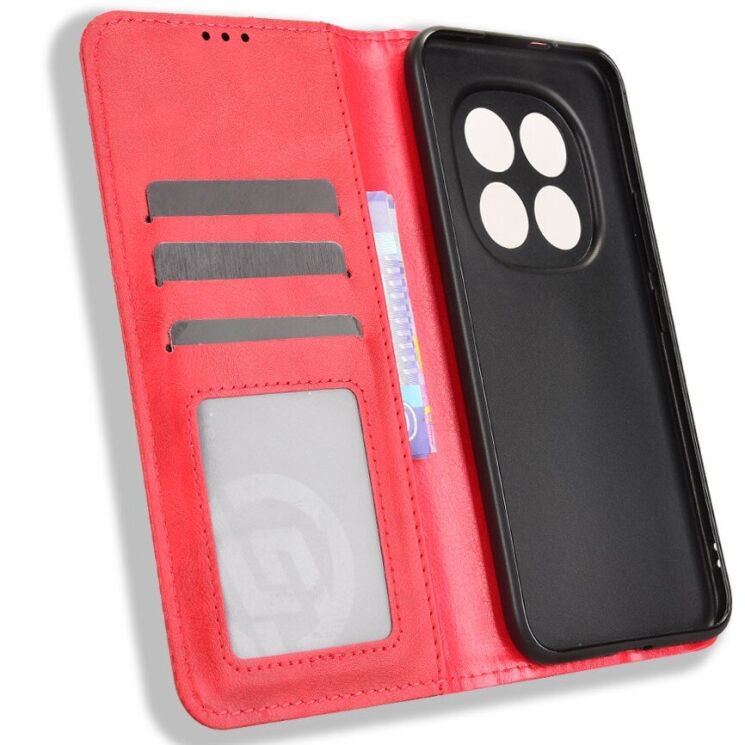 Чехол-книжка Deexe Retro Style для Xiaomi Redmi Note 15 Pro Plus / Poco M8 Pro 5G - Red: фото 5 из 19