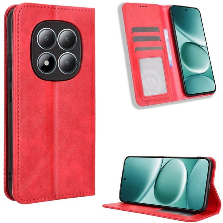 Чехол-книжка Deexe Retro Style для Xiaomi Redmi Note 15 Pro Plus / Poco M8 Pro 5G - Red: фото 2 из 19