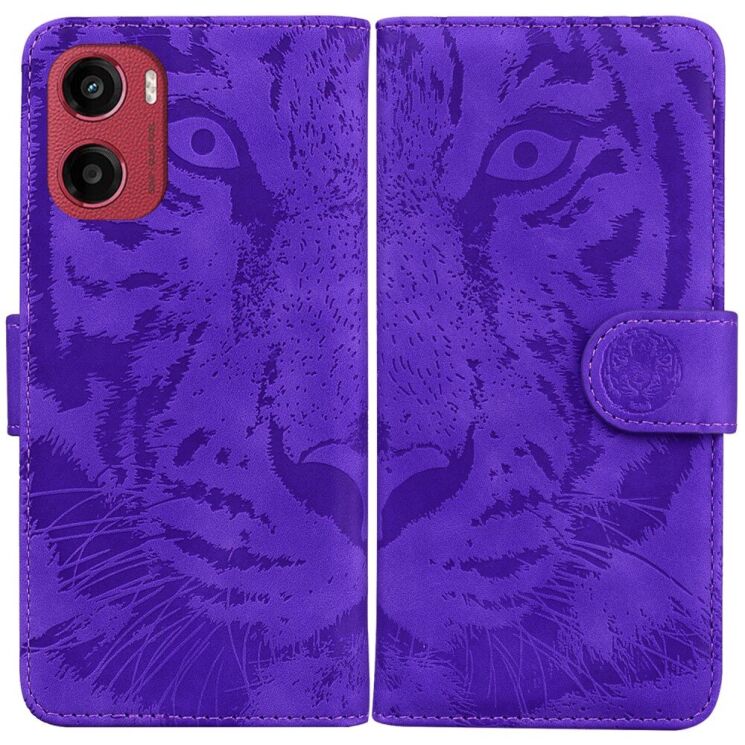 Чохол-книжка Deexe Tiger для Motorola Moto G05 / Moto E15 - Purple: фото 1 з 7