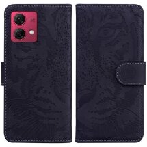 Чехол-книжка Deexe Tiger для Motorola Moto G84 - Black: фото 1 из 7