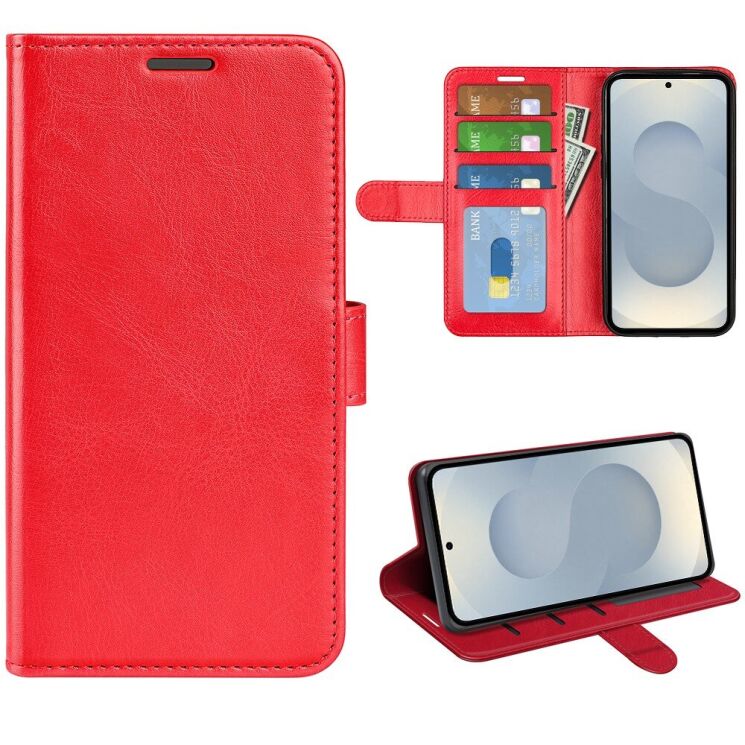 Чехол-книжка Deexe Wallet Style для Samsung Galaxy S25 Edge (S937) - Red: фото 1 из 9