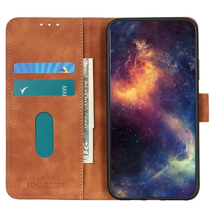 Чехол-книжка KHAZNEH Retro Wallet для Xiaomi Poco F7 Pro / Poco F7 Ultra - Brown: фото 3 из 8