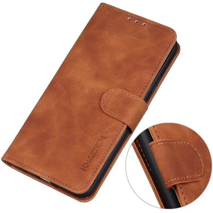 Чехол-книжка KHAZNEH Retro Wallet для Xiaomi Redmi Note 14 Pro 5G / Note 14 Pro Plus - Brown: фото 6 из 8
