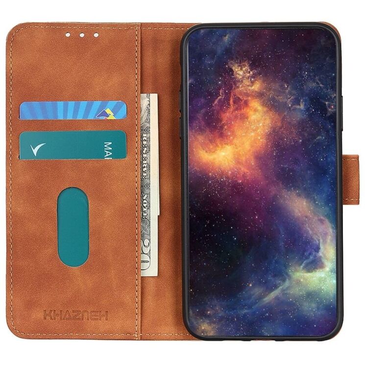 Чехол-книжка KHAZNEH Retro Wallet для Xiaomi Redmi Note 14 Pro 5G / Note 14 Pro Plus - Brown: фото 3 из 8