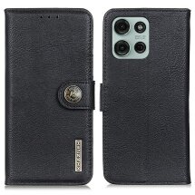 Чехол-книжка KHAZNEH Wallet Cover для Motorola Moto G75 - Black: фото 1 из 8