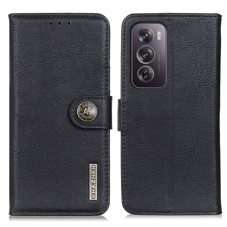 Чехол-книжка KHAZNEH Wallet Cover для OPPO Reno 12 Pro - Black: фото 1 из 8