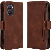 Чехол-книжка с карманами Deexe Wallet Stand для Infinix GT 50 Pro - Brown: фото 1 из 15