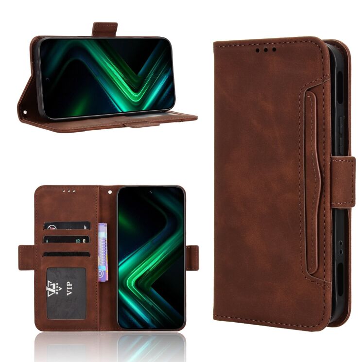 Чехол-книжка с карманами Deexe Wallet Stand для Infinix GT 50 Pro - Brown (422401Z) Чехол-книжка с карманами Deexe Wallet Stand для Infinix GT 50 Pro - Brown: фото 8 из 15