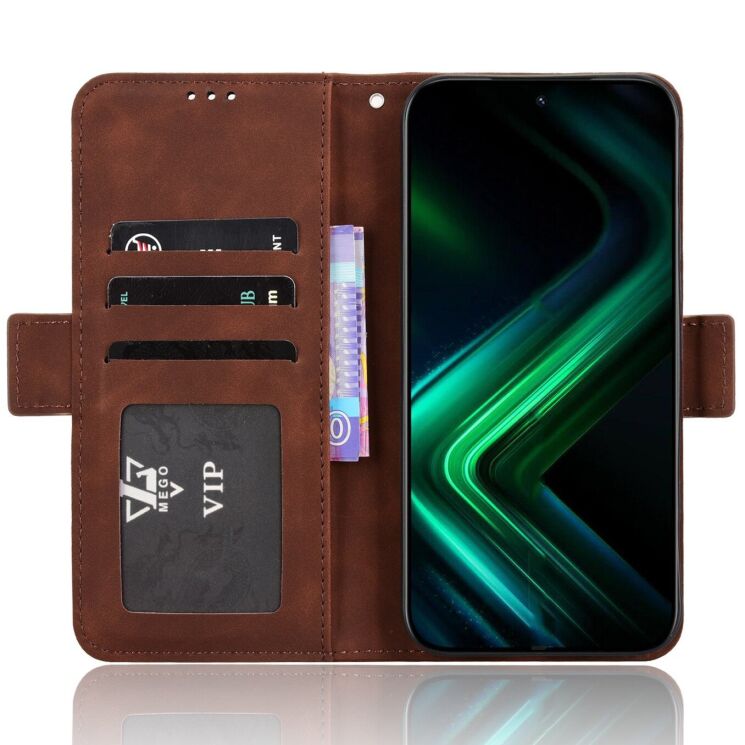 Чехол-книжка с карманами Deexe Wallet Stand для Infinix GT 50 Pro - Brown (422401Z) Чехол-книжка с карманами Deexe Wallet Stand для Infinix GT 50 Pro - Brown: фото 5 из 15