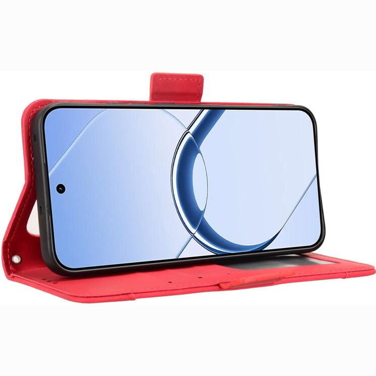 Чохол-книжка з кишеньками Deexe Wallet Stand для Realme 16 - Red: фото 6 з 15