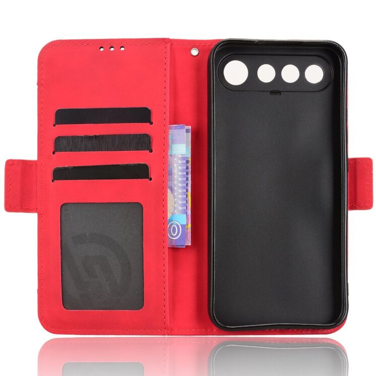 Чохол-книжка з кишеньками Deexe Wallet Stand для Realme 16 - Red: фото 4 з 15