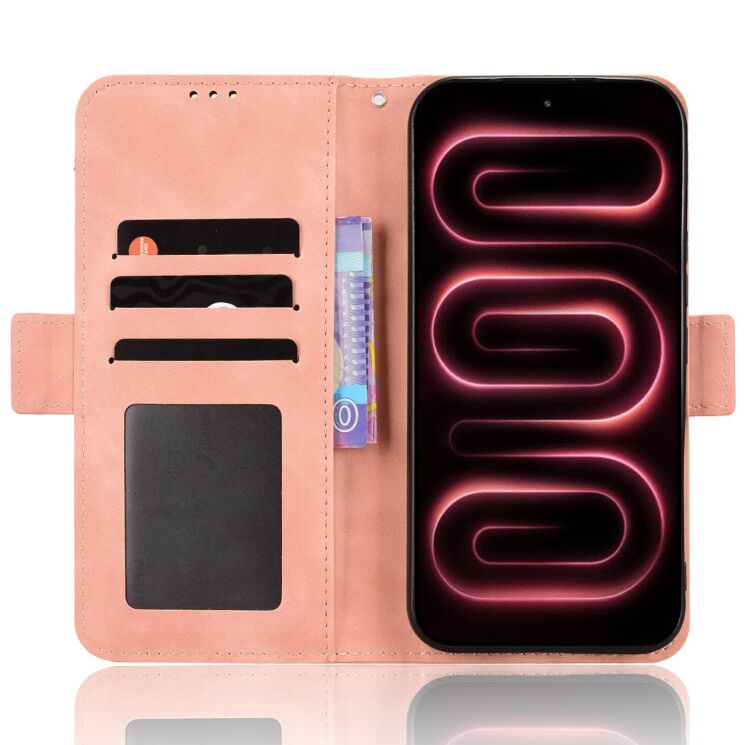 Чехол-книжка с карманами Deexe Wallet Stand для Xiaomi Poco F9 Pro - Pink: фото 5 из 17