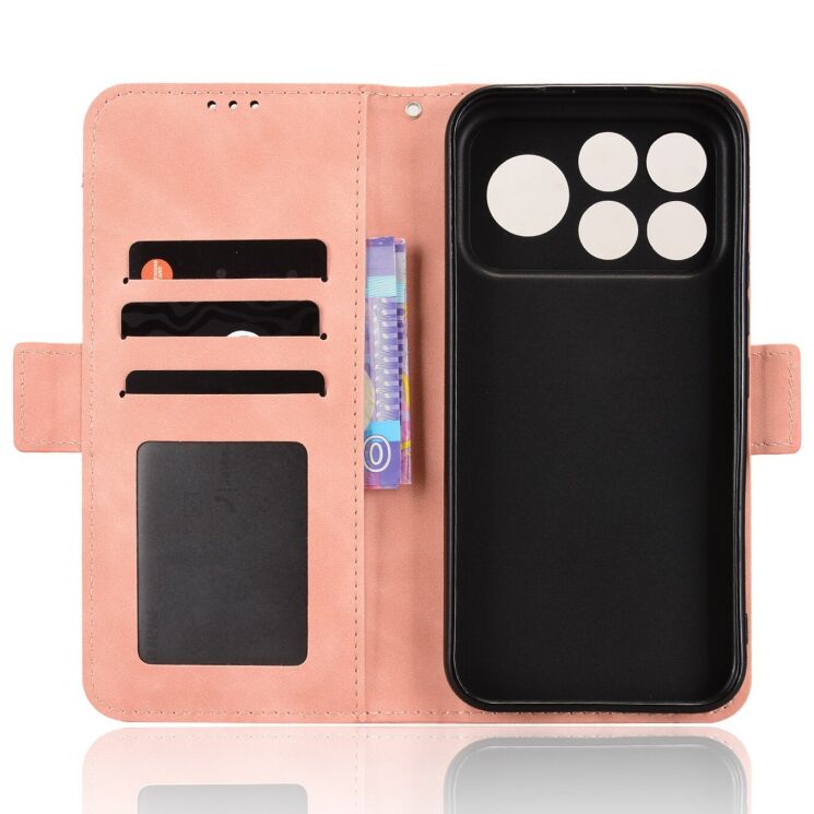 Чехол-книжка с карманами Deexe Wallet Stand для Xiaomi Poco F9 Pro - Pink: фото 4 из 17