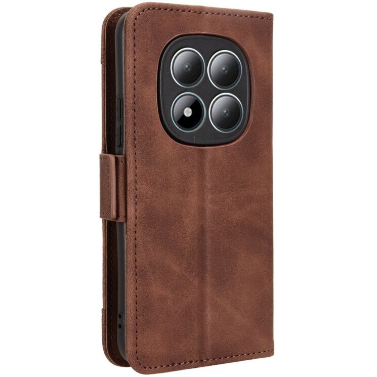 Чехол-книжка с карманами Deexe Wallet Stand для Xiaomi Redmi Note 15 Pro - Brown: фото 6 из 16