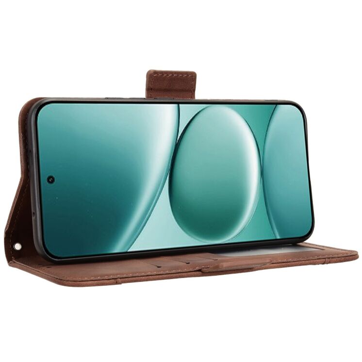 Чехол-книжка с карманами Deexe Wallet Stand для Xiaomi Redmi Note 15 Pro - Brown: фото 5 из 16