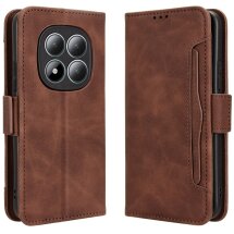 Чехол-книжка с карманами Deexe Wallet Stand для Xiaomi Redmi Note 15 Pro - Brown: фото 1 из 16