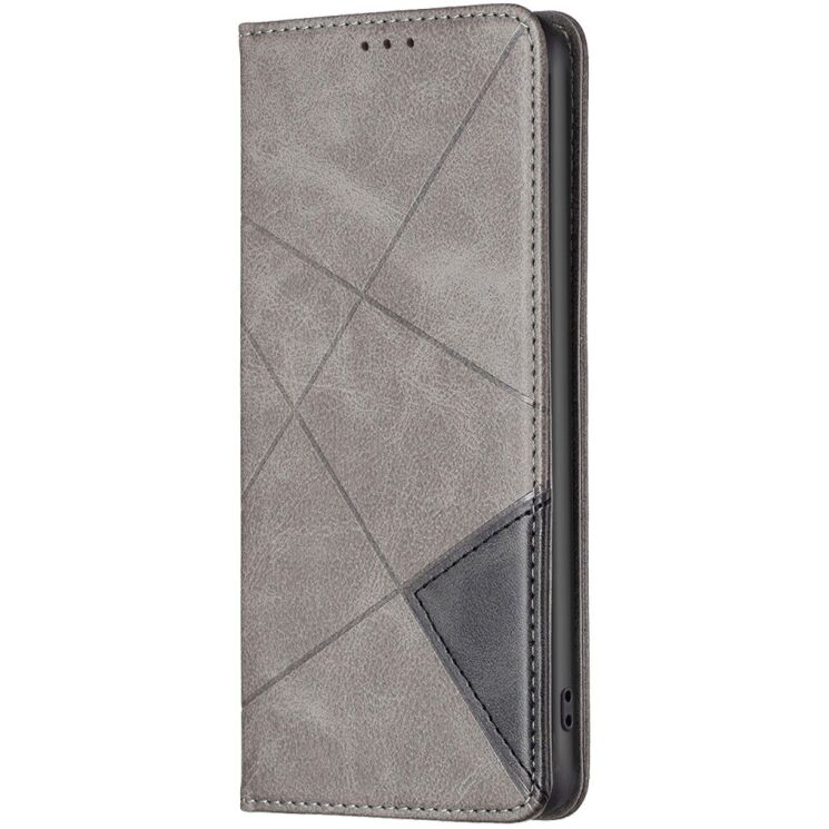 Чехол-книжка с карманами UniCase Geometric Pattern для OPPO Reno 15 F/FS - Grey: фото 2 из 10