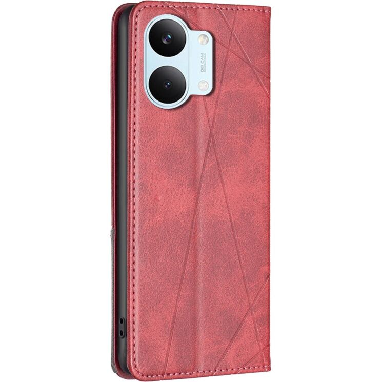 Чехол-книжка с карманами UniCase Geometric Pattern для Xiaomi Poco X8 Pro Max - Red: фото 3 из 11