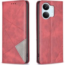 Чехол-книжка с карманами UniCase Geometric Pattern для Xiaomi Poco X8 Pro Max - Red: фото 1 из 11