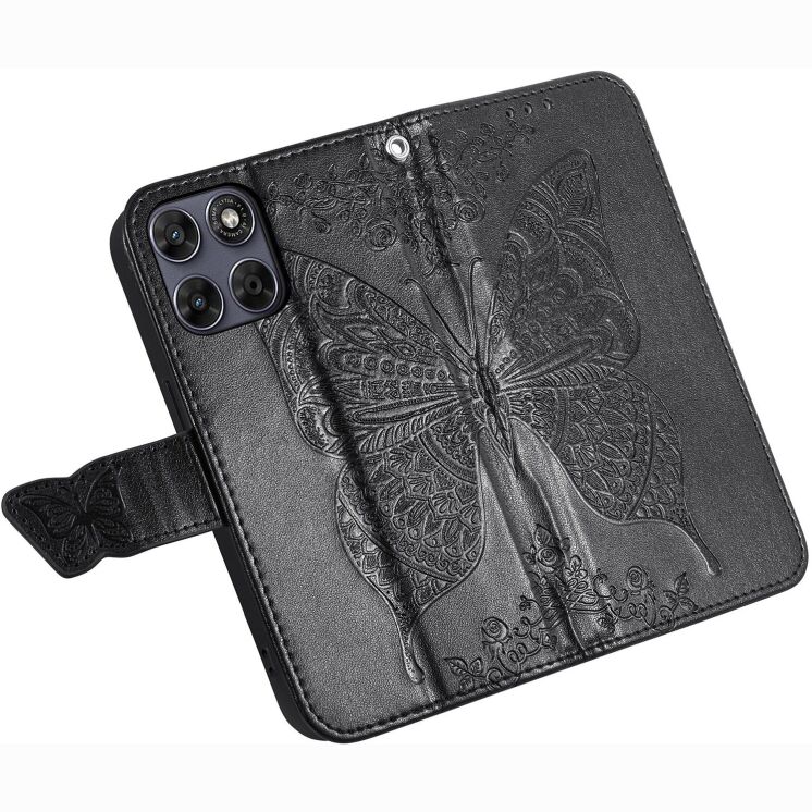Чохол-книжка з малюнком UniCase Butterfly Pattern для Motorola Edge 70 Fusion - Black: фото 3 з 8