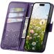 Чехол-книжка с рисунком UniCase Butterfly Pattern для OPPO Reno 16 / 16 Pro - Dark Purple (413214DV). Фото 2 из 14