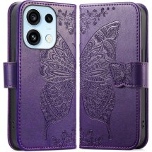 Чехол-книжка с рисунком UniCase Butterfly Pattern для OPPO Reno 16 / 16 Pro - Dark Purple: фото 1 из 14