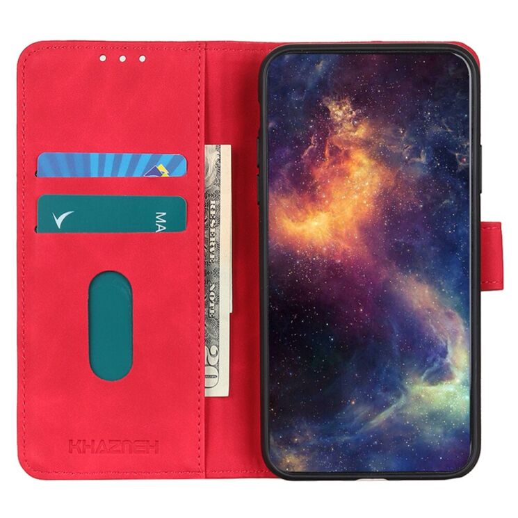 Чохол-книжка з застібкою KHAZNEH Retro Wallet для Xiaomi Redmi Note 15 Pro - Red: фото 3 з 9