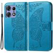 Чехол-книжка UniCase Butterfly Pattern для Motorola Edge 50 Pro - Blue (353640L)