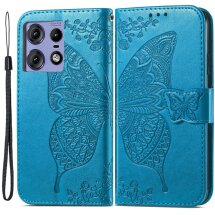 Чехол-книжка UniCase Butterfly Pattern для Motorola Edge 50 Pro - Blue: фото 1 из 8